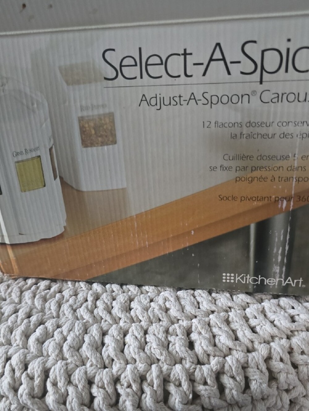 KitchenArt Select-A-Spice Rotating Spice Rack - White - Picture 8 of 8